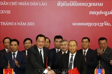  越老加强在老牺牲的越南志愿军和专家遗骸搜寻合作。（图片来源：越通社）