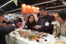 游客参观越南企业的产品。（图片来源：越通社）