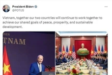 美国总统乔·拜登在社交网X（原Twitter）发文。（截图）