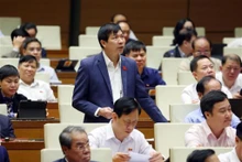 清化省国会代表发表讲话。