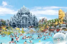 仙泉文化公园从春节正月初一就开始热闹起来。