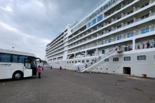 庆和省迎接邮轮游客。