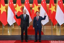 越南国会主席王廷惠和新加坡总理李显龙。