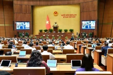 越南第十五届国会第七次会议场景。
