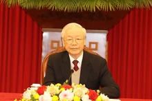 越共中央总书记阮富仲同美国总统拜登举行高级电话会谈。（图片来源：越通社）
