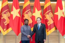 越南国会主席陈青敏会见斯里兰卡总统阿努拉·库马拉·迪萨纳亚克【组图】