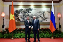 越南国家主席武文赏会见俄罗斯联邦总统弗拉基米尔·普京。