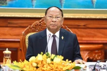 柬埔寨王国国会主席韩桑林。