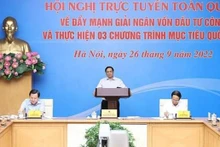 范明正总理主持加快公共投资资金到位进度全国视频会议。（图片来源：越通社）