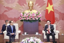 越南国会主席王廷惠会见柬埔寨驻越南大使查伊·纳芙斯 。（图片来源：越通社）