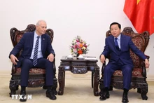 越南政府副总理陈红河会见土耳其IC ISTAS建设工业与贸易集团副总裁雷哈·塔尼克。（图片来源：越通社）