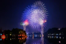 烟花照亮河内天空 喜迎2024年甲辰龙年【组图】