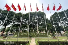 国旗在邦美蜀市中心飘扬，庆祝九·二国庆节78周年。