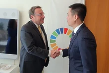 联合国开发计划署署长阿奇姆·施泰纳与越南常驻联合国代表团团长邓黄江大使。
