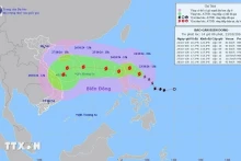 台风“潭美”路径。（图片来源：越通社）