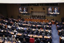 越南政府总理范明正在联合国气候气候雄心峰会上发表讲话。