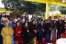 越南代理国家主席武氏映春出席二征夫人起义1983周年纪念仪式。