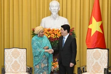 越南国家主席梁强会见联合国副秘书长阿米娜·穆罕默德【组图】