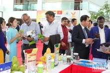印度企业代表了解永隆省特色产品。