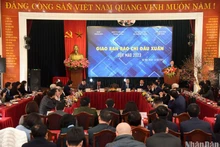 2023癸卯新春新闻简报会场景。（陈海 摄）