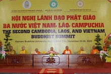 第二届越老柬三国佛教高层会议开幕式在胡志明市举行。