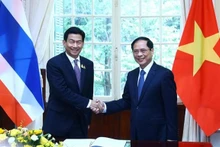 越南外交部长裴青山与泰国副总理兼外交部长帕恩普里·巴希达·努卡拉。