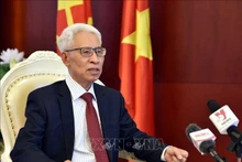 越南驻中国大使范星梅接受采访。