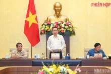 国会主席陈青敏主持会议。（维灵 摄）