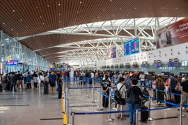 岘港国际机场。（图片来源：越通社）