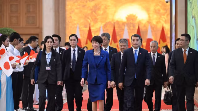 越南政府总理黎明兴与日本首相高市早苗举行会谈。