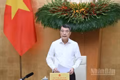 政府总理黎明兴在会上发表讲话。（陈海 摄）