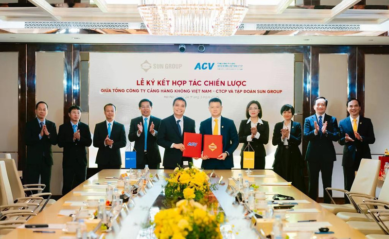 ACV与太阳集团签署战略合作协议仪式现场。（图片来源：越通社）