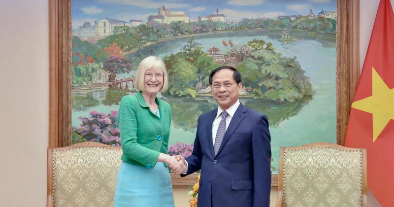 越南政府副总理兼外交部长裴青山会见澳大利亚驻越大使吉莉安·伯德。（图片来源：越通社）