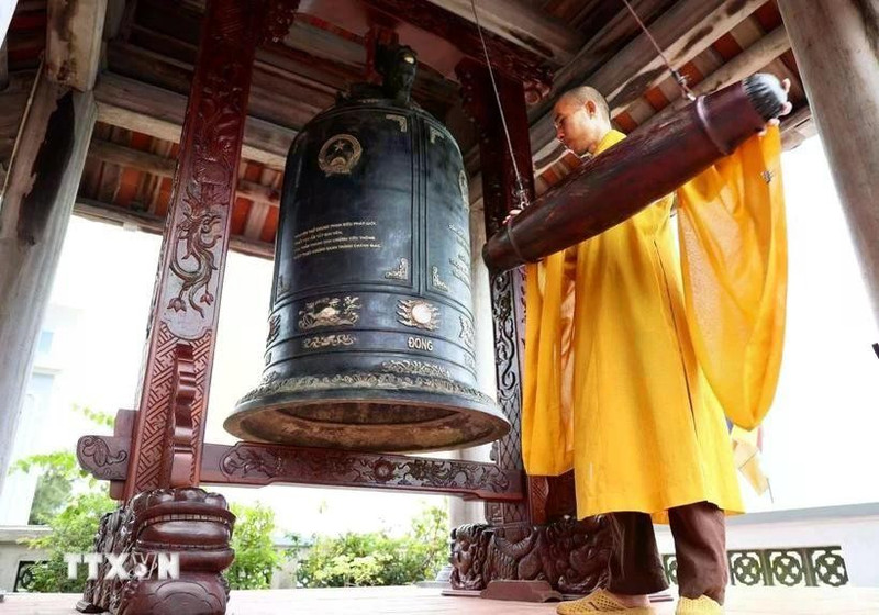 越南全国18491座寺庙将于7月1日上午同步敲响钟鼓祈愿国泰民安。（图片来源：越通社）
