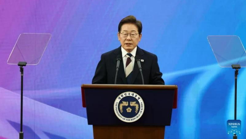 新任韩国总统李在明。（图片来源：Xinhua）