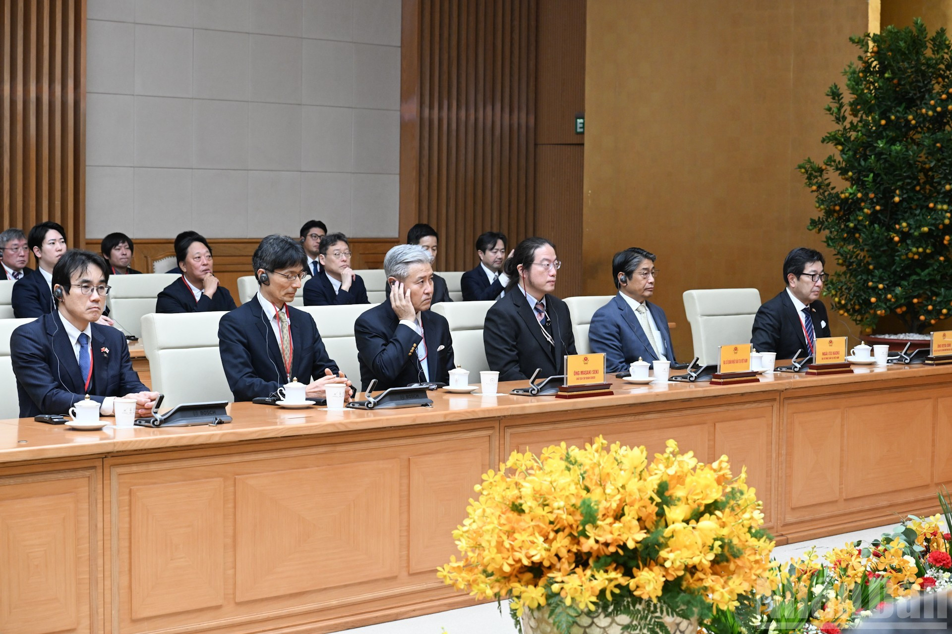 日本商工会议所的各位代表出席会见。