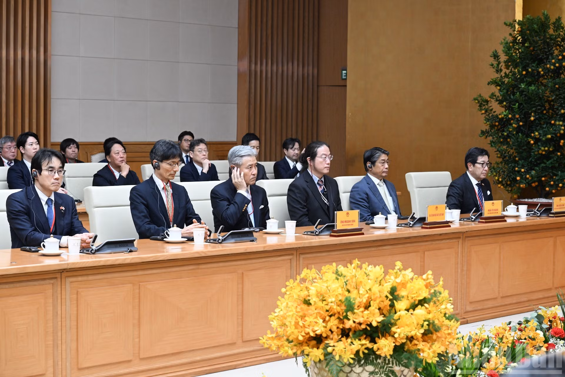 日本商工会议所的各位代表出席会见。