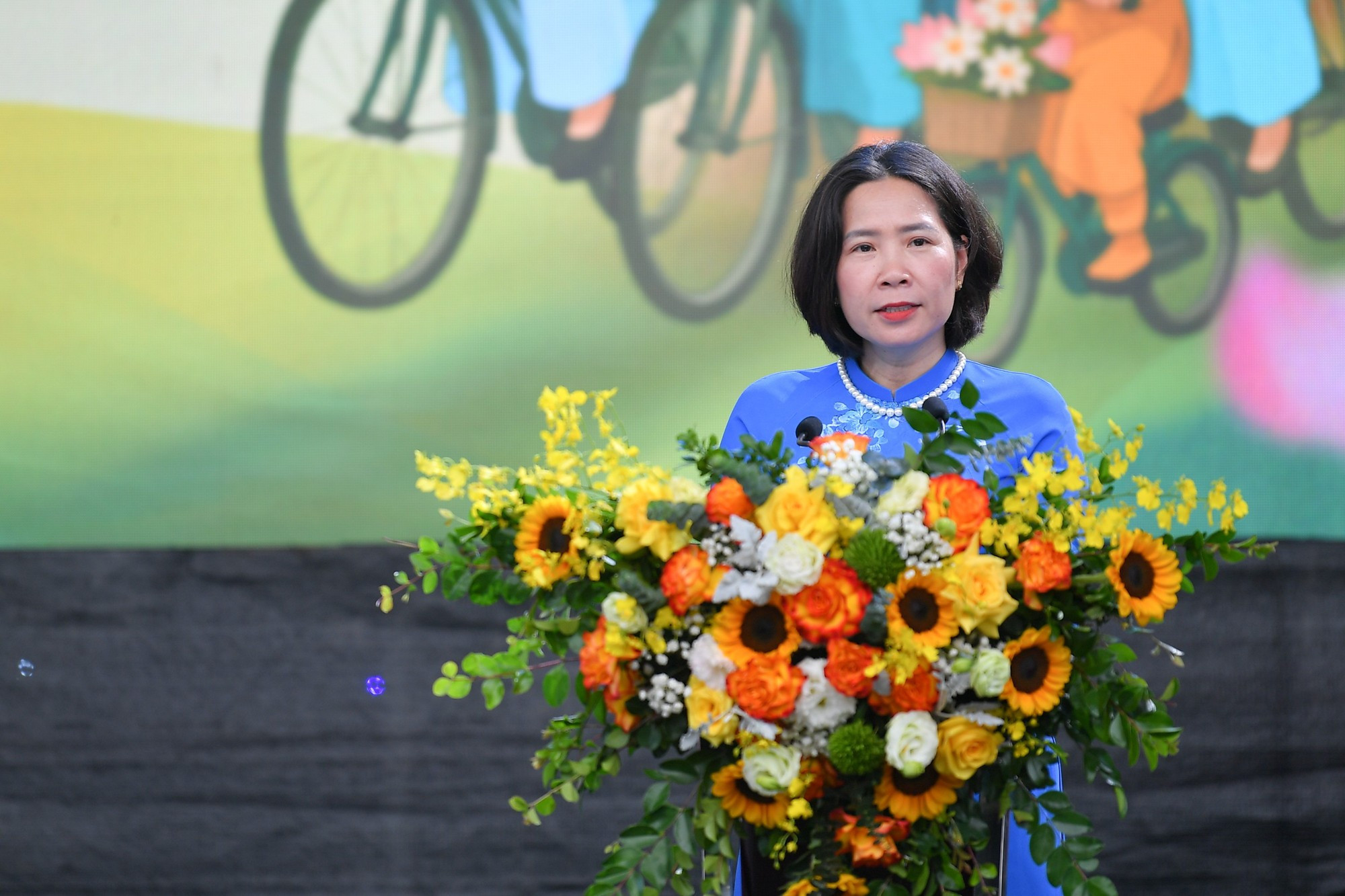 河内市妇女联合会主席黎氏金英在活动上致开幕词。