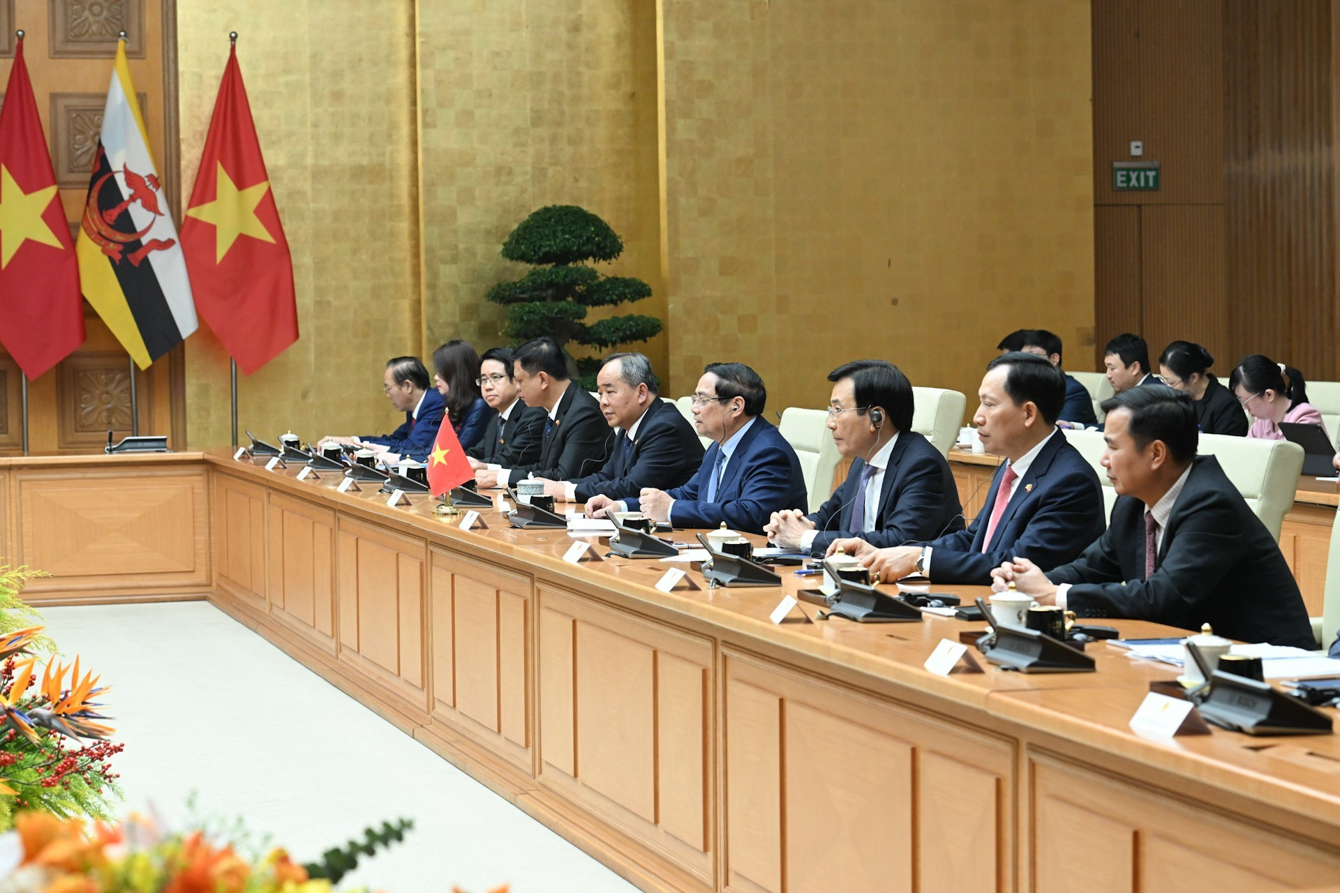 范明正总理以及越南代表出席会议。