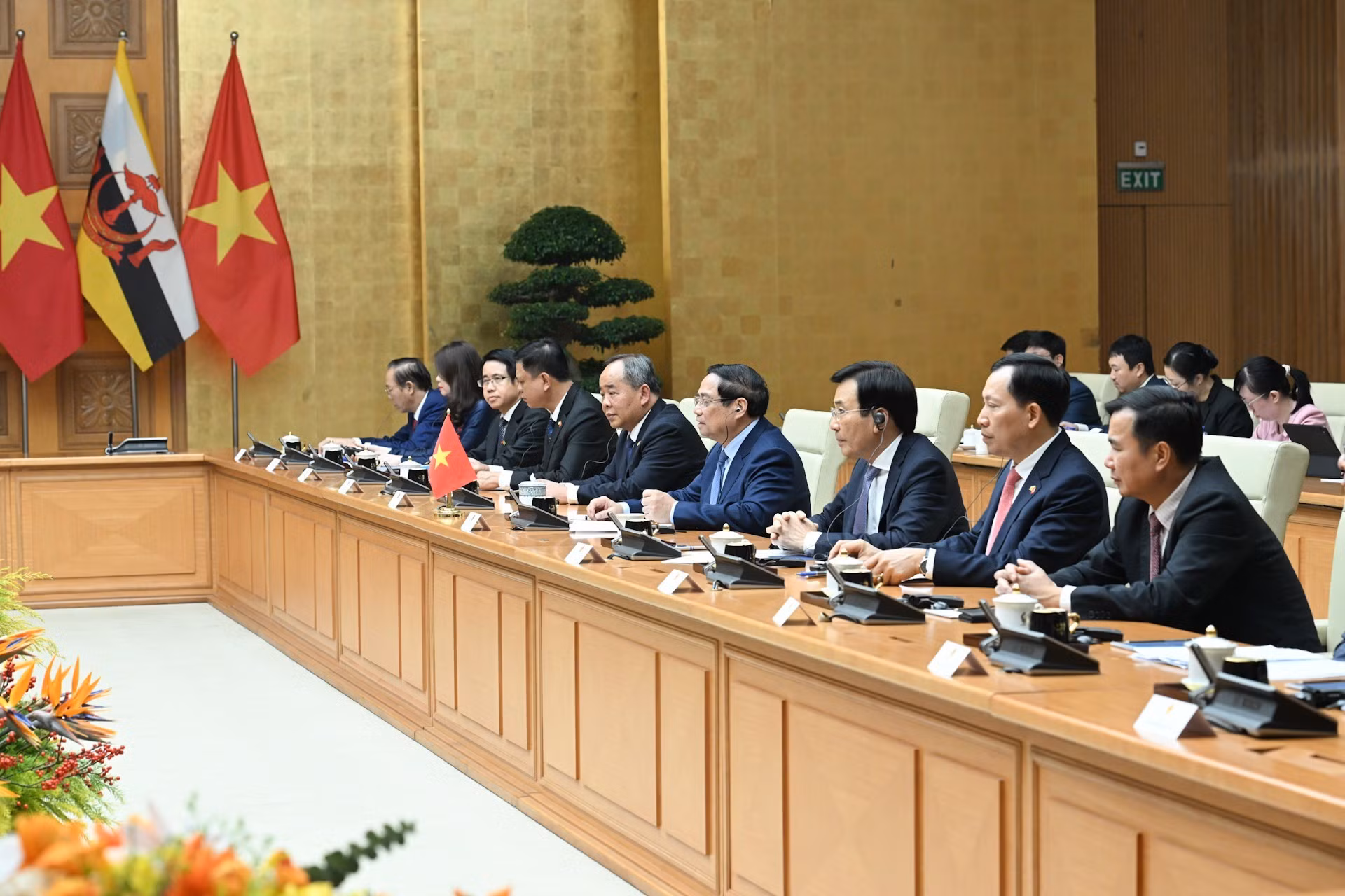 范明正总理以及越南代表出席会议。