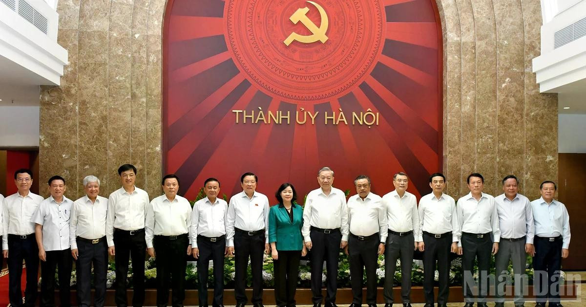 苏林总书记会见河内市委常委会【组图】
