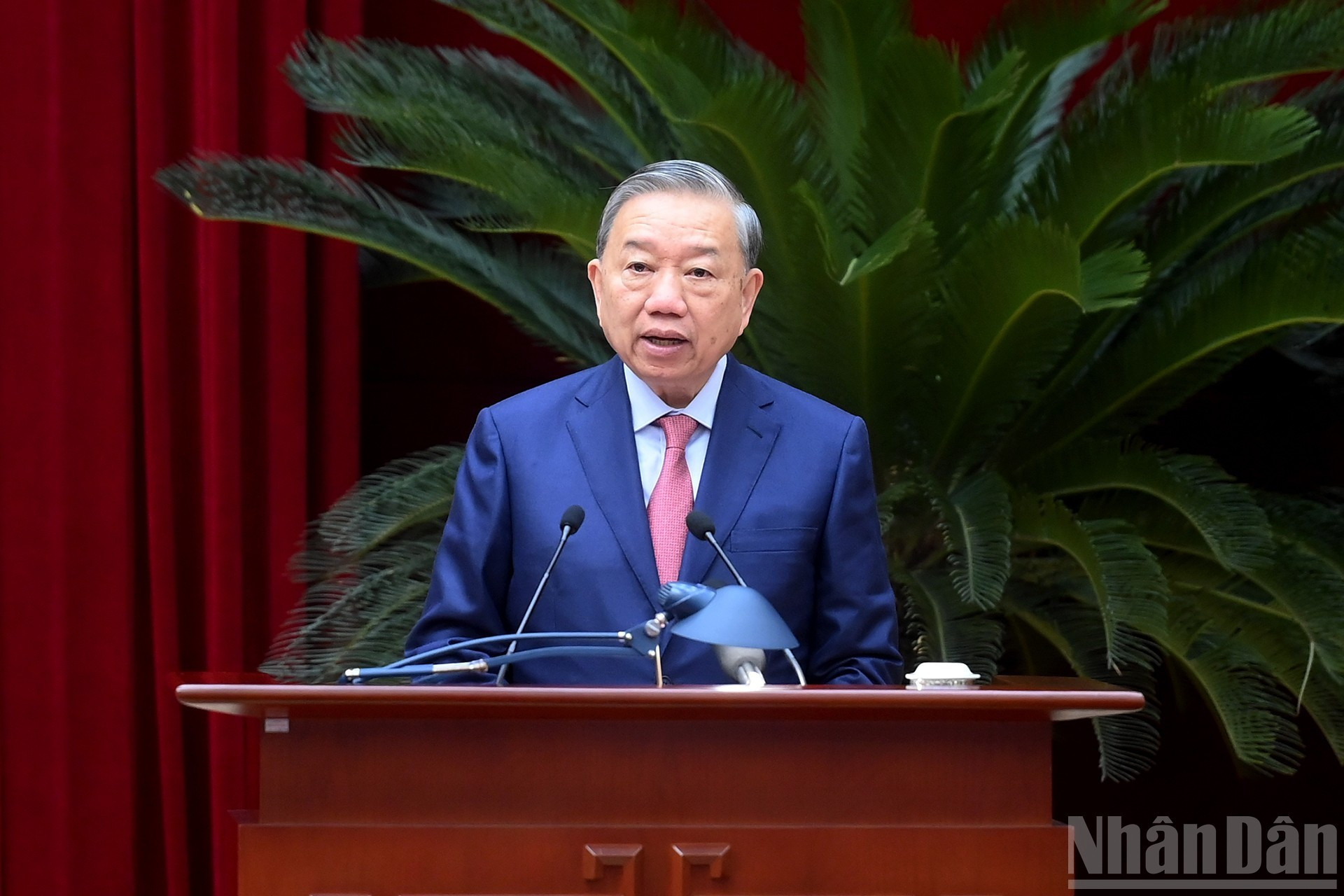 苏林总书记在会上致开幕词。