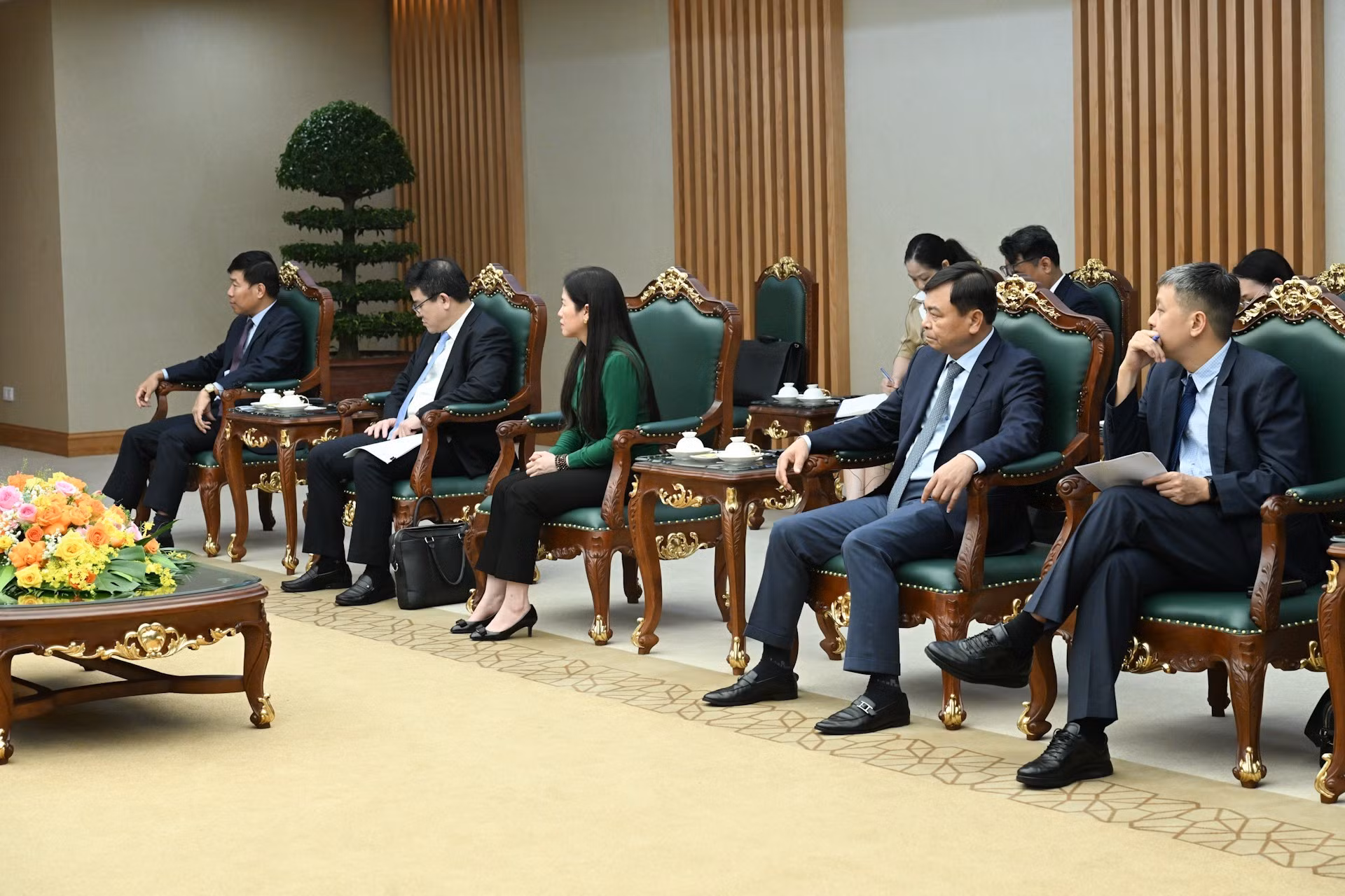 越南政府各部委行业领导代表出席会见。