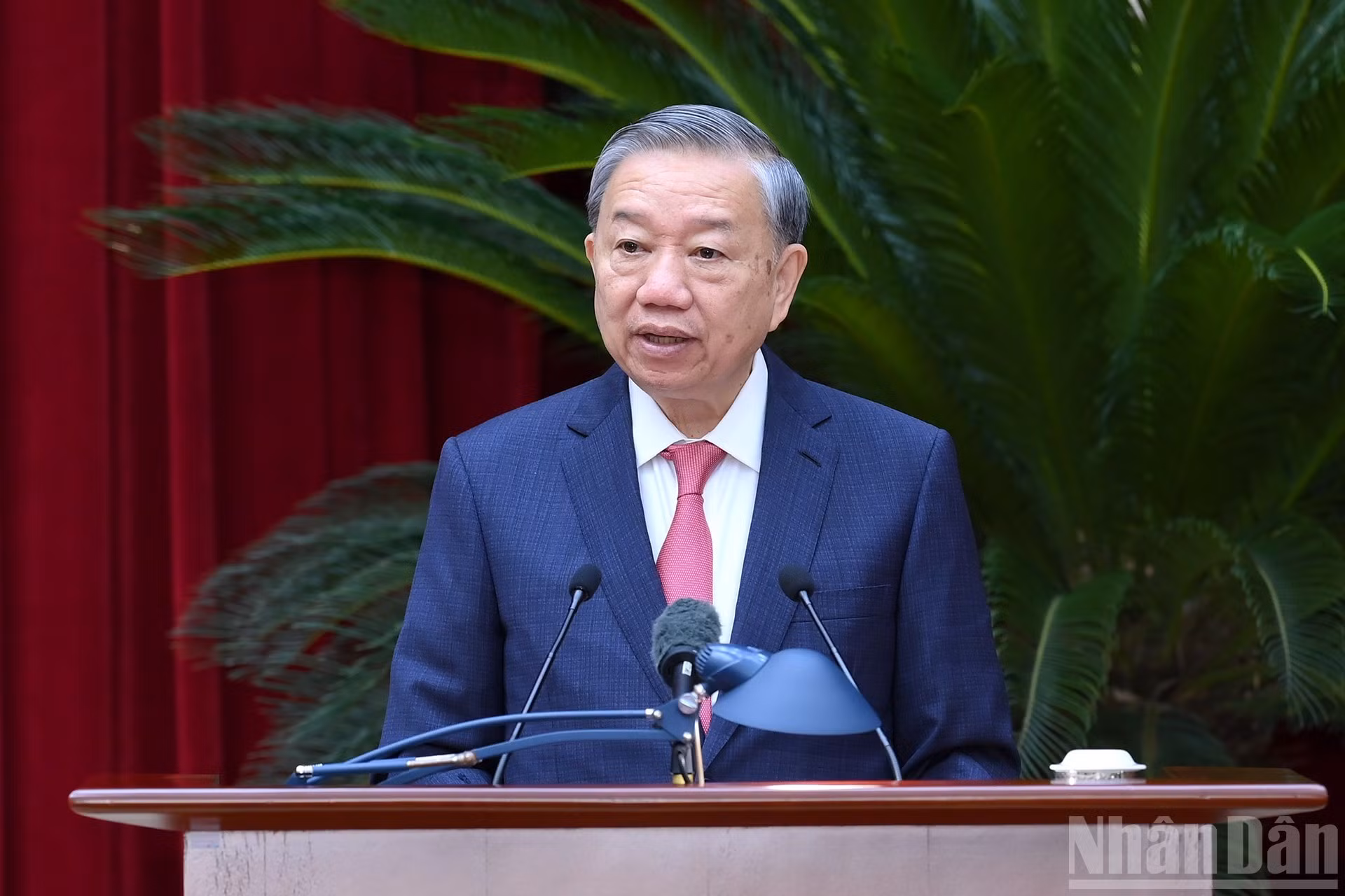 苏林总书记在会上致闭幕词。