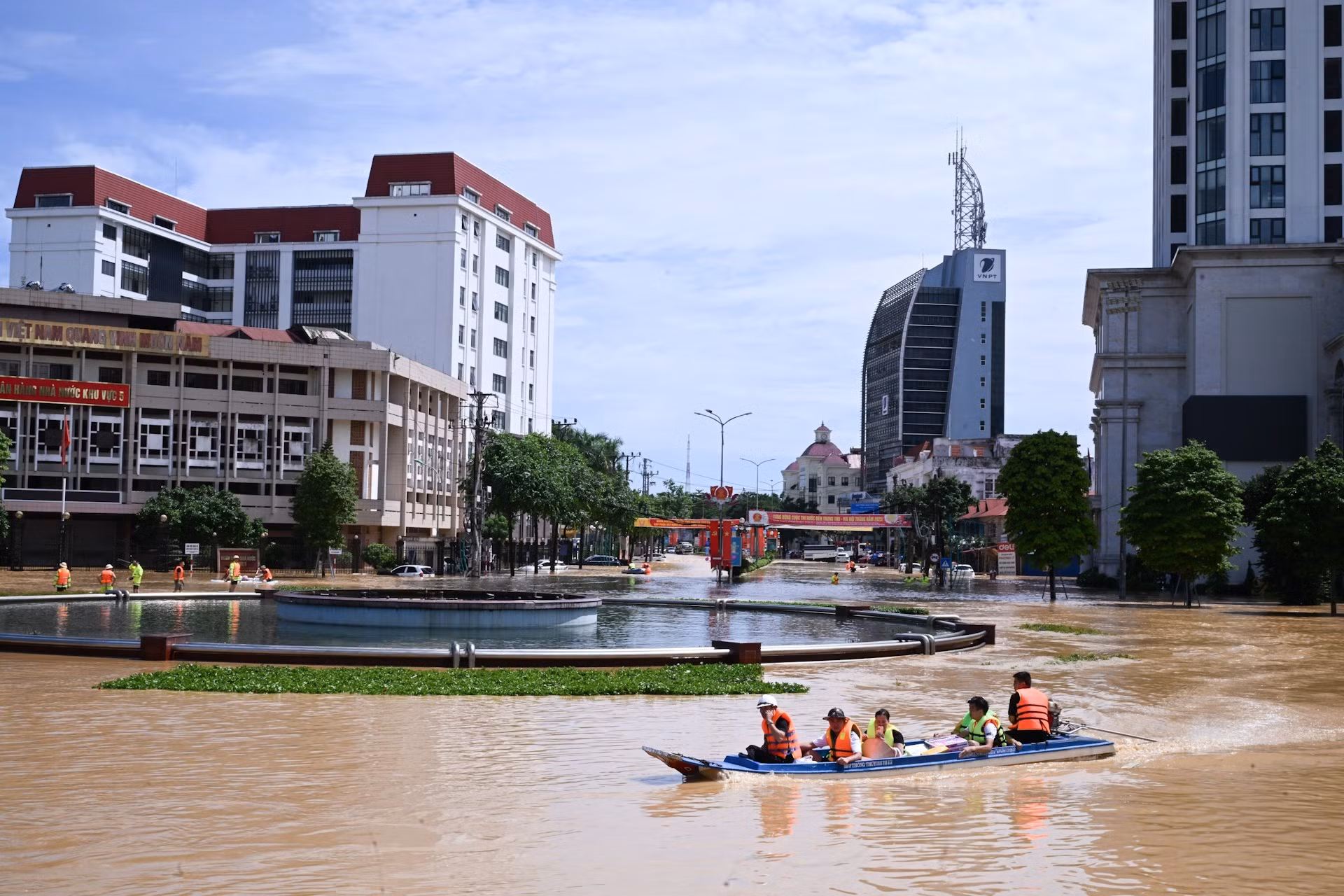 太原省潘廷逢坊的洪灾影响。