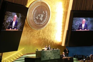 联合国秘书长安东尼奥·古特雷斯于2025年9月9日在纽约联合国总部出席第80届联合国大会开幕式并发表讲话。（图片来源：新华社）