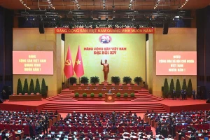 越南共产党第十四次全国代表大会预备会议场景。