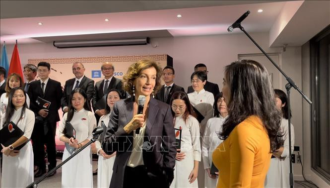 联合国教科文组织总干事奥德蕾·阿祖莱出席该活动。 联合国教科文组织总干事奥德蕾·阿祖莱出席该活动。