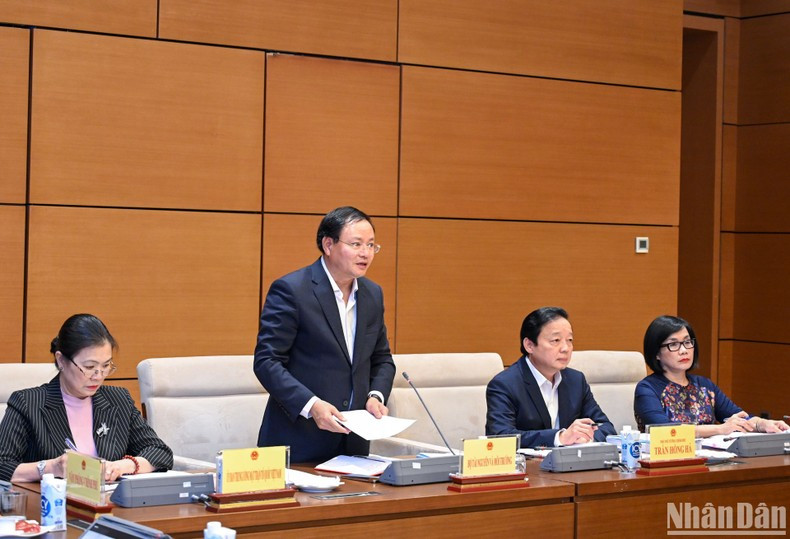 自然资源与环境部副部长黎明银作报告。 自然资源与环境部副部长黎明银作报告。