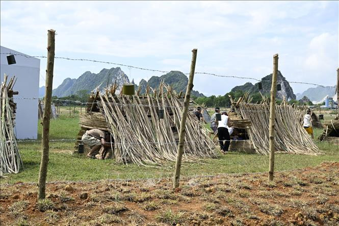 越南和各国维和部队参加了集成军事观察员-工兵队-医疗队执行联合国维和特派团任务流程的表演。(图片来源:越通社) 越南和各国维和部队参加了集成军事观察员-工兵队-医疗队执行联合国维和特派团任务流程的表演。(图片来源:越通社)
